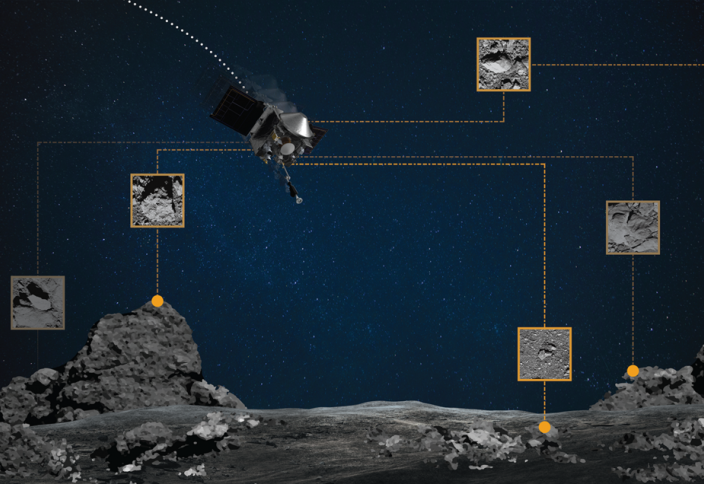 OSIRIS-REx прошел на рекордно малом расстоянии от астероида Бенну: видео