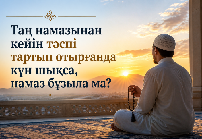 Таң намазынан кейін тәспі тартып отырғанда күн шықса, намаз бұзыла ма?