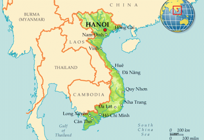 Координаты ханоя. Вьетнам политическая карта. Социалистическая Республика Вьетнам на карте. Ханой Вьетнам на карте.