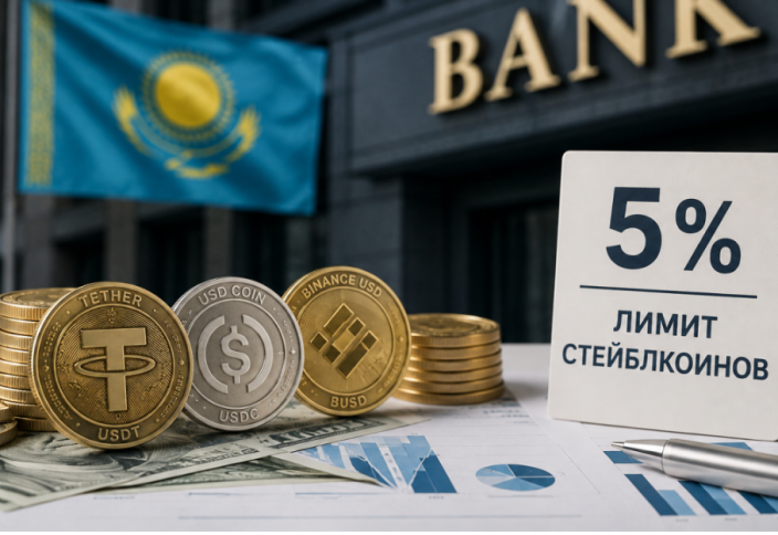 Банкам Казахстана установили лимит на операции со стейблкоинами